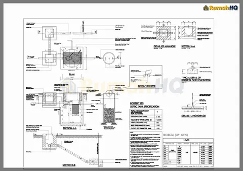Technical drawing for house RHQ-A4-01, sheet 1 of 11