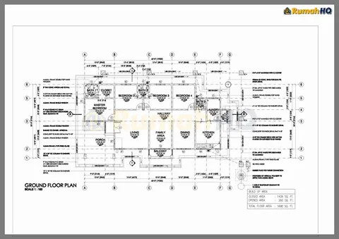 Technical drawing for house RHQ-A4-01, sheet 3 of 11
