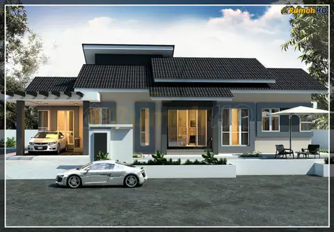 3D view 1 of 5, house RHQ-A4-01 — Bungalow · 1 storey · 4 bed · 3 bath