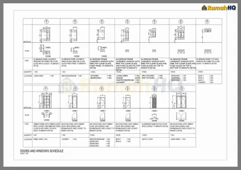 Technical drawing for house RHQ-A4-02, sheet 1 of 8