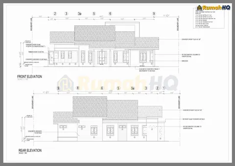 Technical drawing for house RHQ-A4-02, sheet 3 of 8