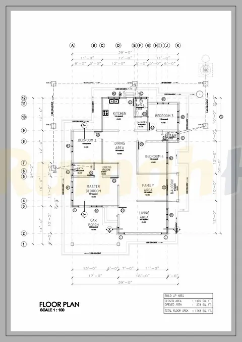 Technical drawing for house RHQ-A4-03, sheet 2 of 10