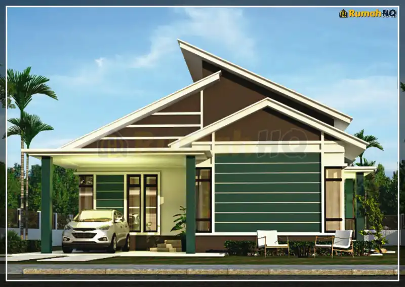 3D view of house RHQ-A4-03 — 1 storey, 1,768 sq ft, 4 bedrooms, 3 bathrooms