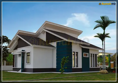 3D view 3 of 5, house RHQ-A4-03 — Bungalow · 1 storey · 4 bed · 3 bath