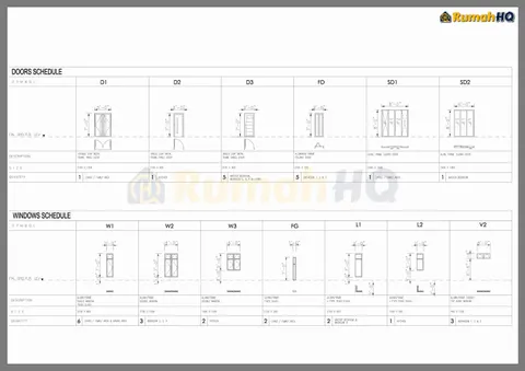 Technical drawing for house RHQ-A4-05, sheet 5 of 6