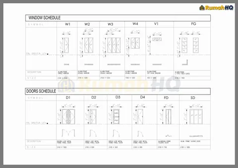 Technical drawing for house RHQ-A4-06, sheet 6 of 7