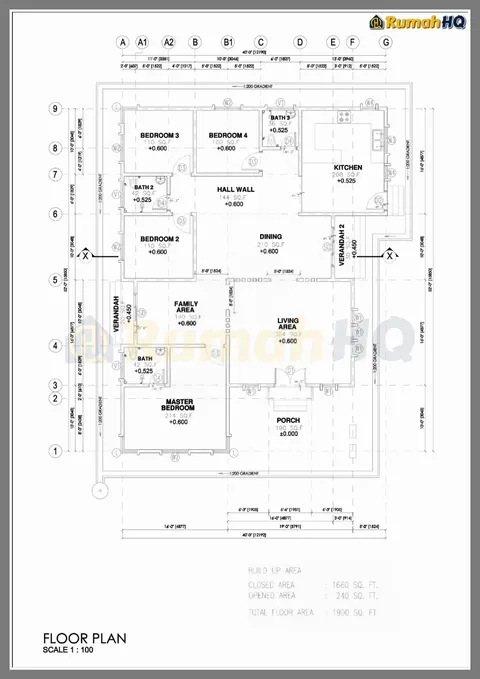 Technical drawing for house RHQ-A4-07, sheet 2 of 6
