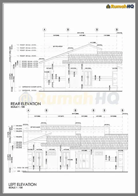 Technical drawing for house RHQ-A4-07, sheet 4 of 6
