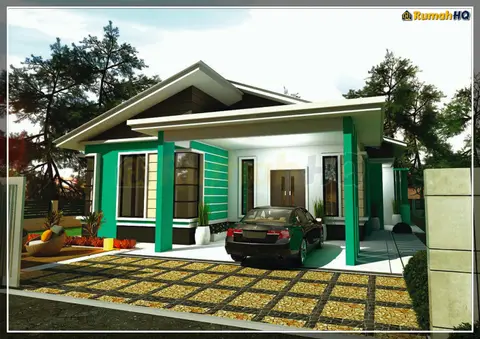3D view 1 of 5, house RHQ-A4-07 — Bungalow · 1 storey · 4 bed · 3 bath