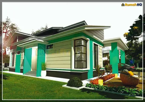 3D view 2 of 5, house RHQ-A4-07 — Bungalow · 1 storey · 4 bed · 3 bath