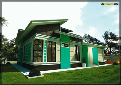 3D view 4 of 5, house RHQ-A4-07 — Bungalow · 1 storey · 4 bed · 3 bath