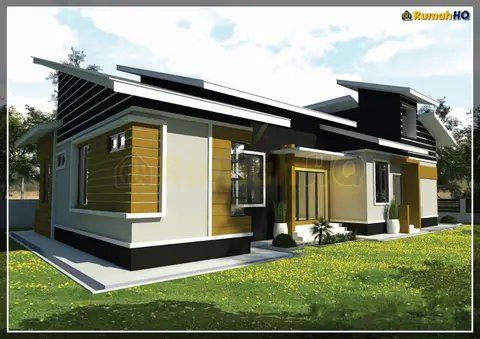 3D view 4 of 5, house RHQ-A4-08 — Bungalow · 1 storey · 5 bed · 4 bath