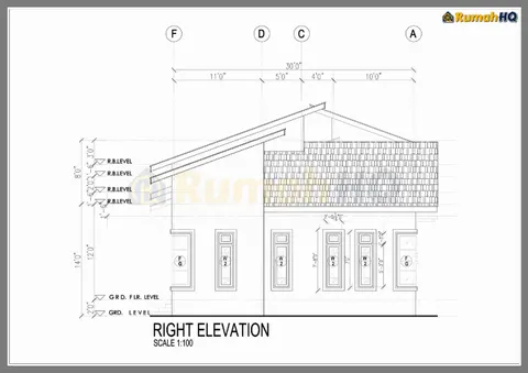 Technical drawing for house RHQ-A4-09, sheet 6 of 9