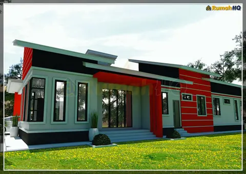 3D view 2 of 5, house RHQ-A4-09 — Bungalow · 1 storey · 5 bed · 4 bath