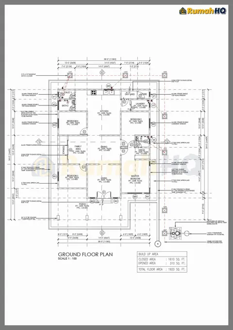 Technical drawing for house RHQ-A4-10, sheet 4 of 11