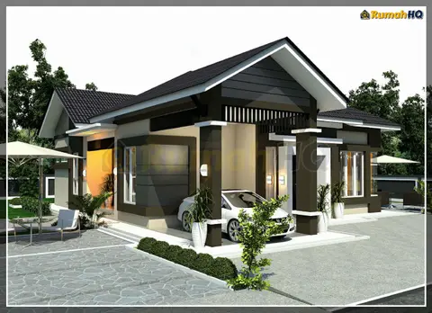 3D view 2 of 5, house RHQ-A4-10 — Bungalow · 1 storey · 4 bed · 3 bath