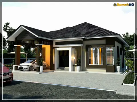 3D view 3 of 5, house RHQ-A4-10 — Bungalow · 1 storey · 4 bed · 3 bath