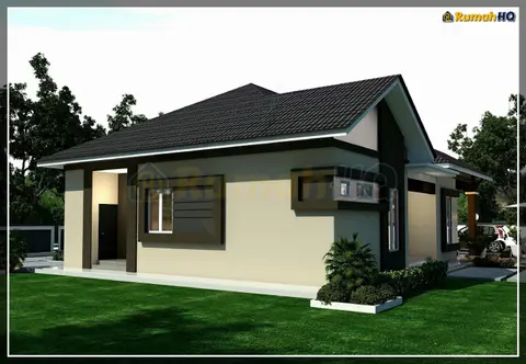 3D view 4 of 5, house RHQ-A4-10 — Bungalow · 1 storey · 4 bed · 3 bath