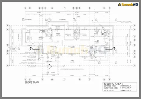 Technical drawing for house RHQ-A5-01, sheet 1 of 7