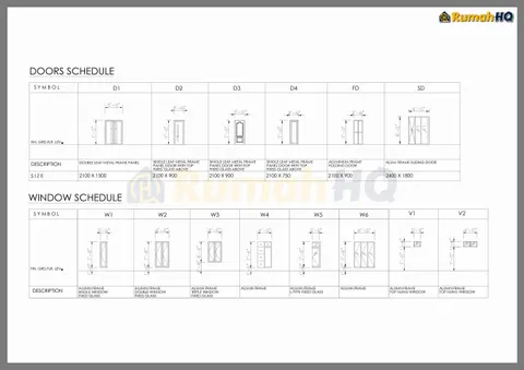 Technical drawing for house RHQ-A5-01, sheet 5 of 7