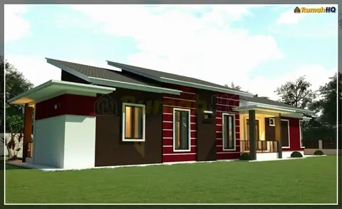 3D view 2 of 5, house RHQ-A5-01 — Bungalow · 1 storey · 5 bed · 4 bath