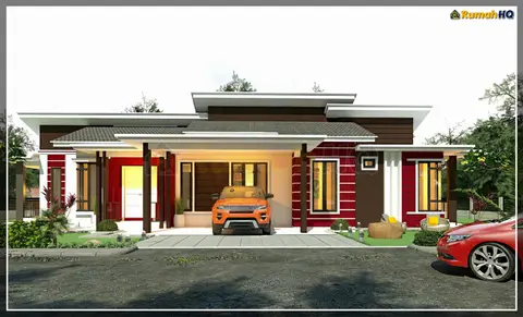 3D view 3 of 5, house RHQ-A5-01 — Bungalow · 1 storey · 5 bed · 4 bath