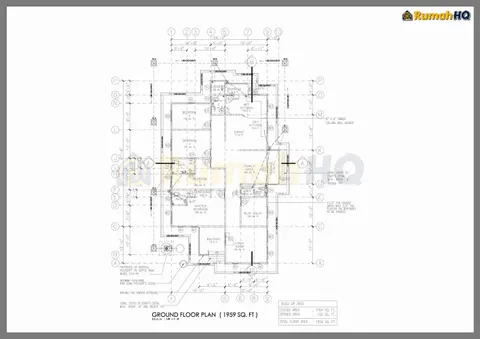 Technical drawing for house RHQ-A5-02, sheet 1 of 7