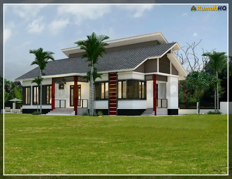 3D view of house RHQ-A5-02 — 1 storey, 1,959 sq ft, 5 bedrooms, 4 bathrooms