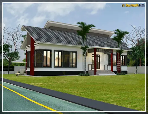 3D view 2 of 5, house RHQ-A5-02 — Bungalow · 1 storey · 5 bed · 4 bath