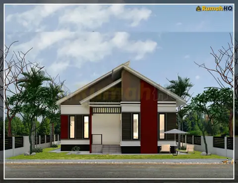 3D view 4 of 5, house RHQ-A5-02 — Bungalow · 1 storey · 5 bed · 4 bath