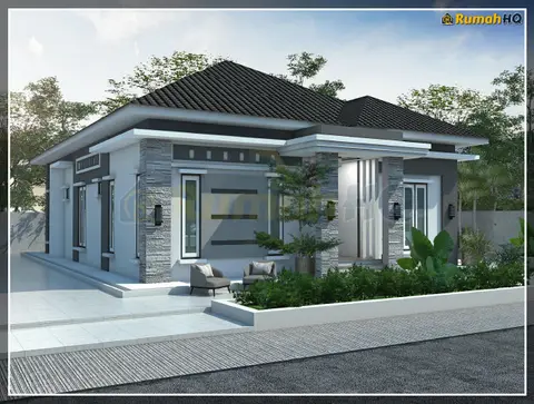 3D view 3 of 5, house RHQ-A5-03 — Bungalow · 1 storey · 4 bed · 3 bath