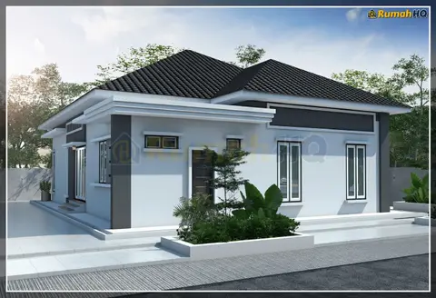 3D view 4 of 5, house RHQ-A5-03 — Bungalow · 1 storey · 4 bed · 3 bath