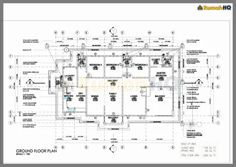 Technical drawing for house RHQ-A5-04, sheet 4 of 9