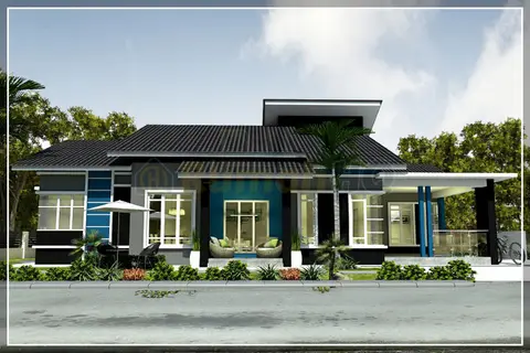 3D view 6 of 6, house RHQ-A5-04 — Bungalow · 1 storey · 4 bed · 4 bath