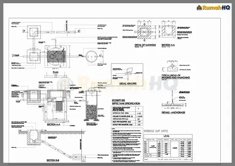 Technical drawing for house RHQ-A5-05, sheet 1 of 9