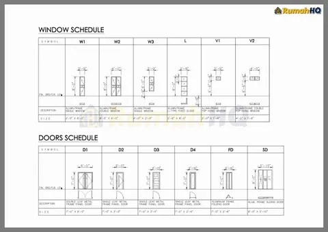 Technical drawing for house RHQ-A5-05, sheet 9 of 9