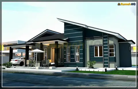 3D view 2 of 5, house RHQ-A5-05 — Bungalow · 1 storey · 4 bed · 3 bath