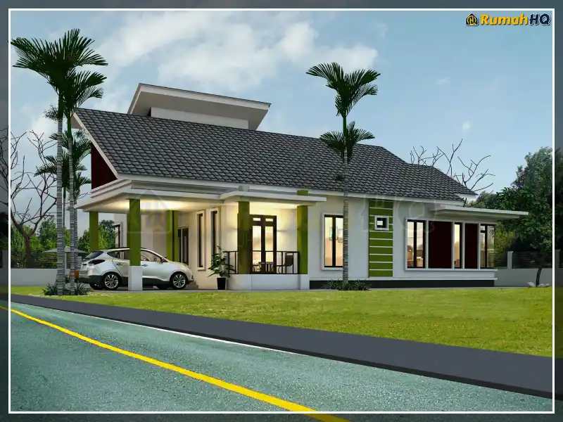 3D view of house RHQ-A5-06 — 1 storey, 2,191 sq ft, 4 bedrooms, 3 bathrooms