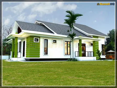 3D view 2 of 5, house RHQ-A5-06 — Bungalow · 1 storey · 4 bed · 3 bath