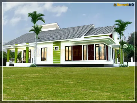 3D view 3 of 5, house RHQ-A5-06 — Bungalow · 1 storey · 4 bed · 3 bath