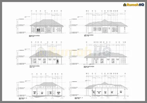 Technical drawing for house RHQ-A5-08, sheet 2 of 5