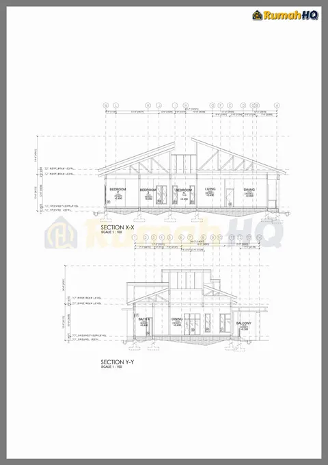 Technical drawing for house RHQ-A5-09, sheet 5 of 7