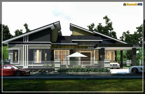 3D view 1 of 5, house RHQ-A5-09 — Bungalow · 1 storey · 4 bed · 4 bath