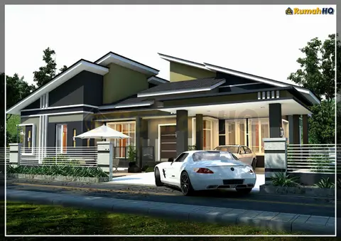 3D view 2 of 5, house RHQ-A5-09 — Bungalow · 1 storey · 4 bed · 4 bath