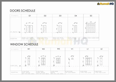 Technical drawing for house RHQ-A5-10, sheet 6 of 7
