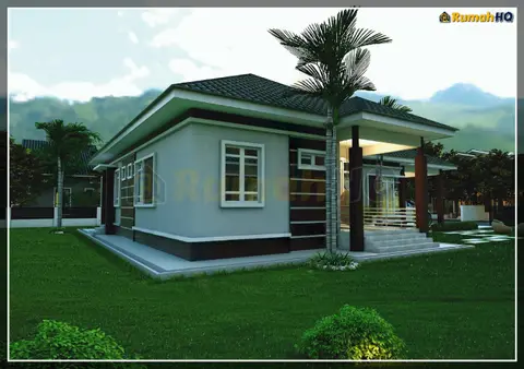 3D view 1 of 5, house RHQ-A5-10 — Bungalow · 1 storey · 4 bed · 5 bath