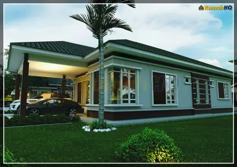 3D view 3 of 5, house RHQ-A5-10 — Bungalow · 1 storey · 4 bed · 5 bath