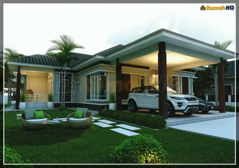 3D view 5 of 5, house RHQ-A5-10 — Bungalow · 1 storey · 4 bed · 5 bath