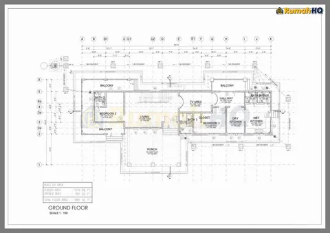 Technical drawing for house RHQ-D1-01, sheet 1 of 15