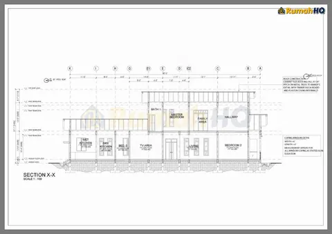 Technical drawing for house RHQ-D1-01, sheet 8 of 15